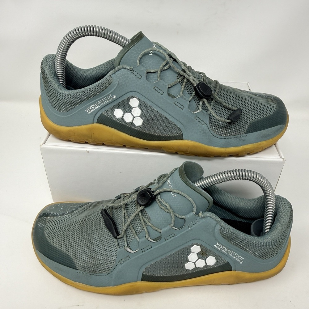 Vivobarefoot Primus Trail II FG Womens 38 US 7 Sea Green Barefoot Shoe 209097-02